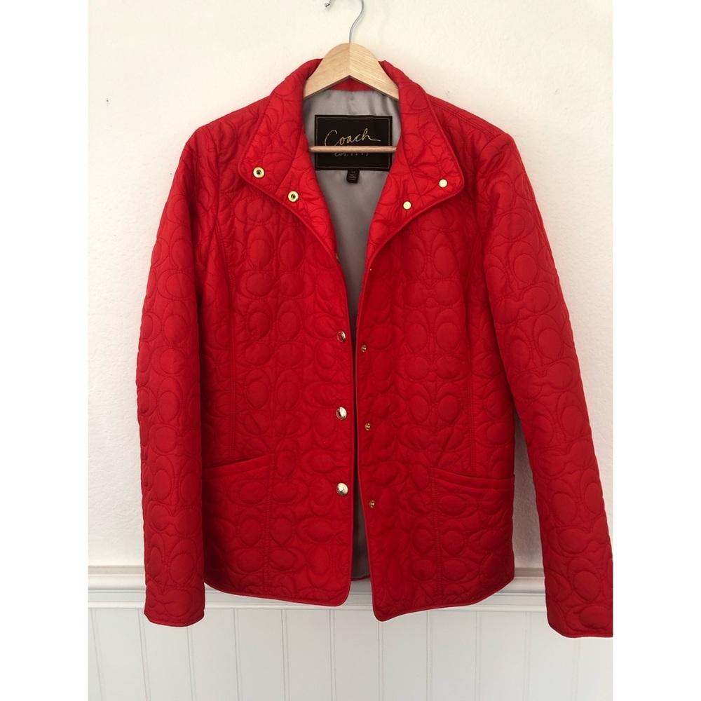 Coach Quilted Signature Logo Jacket